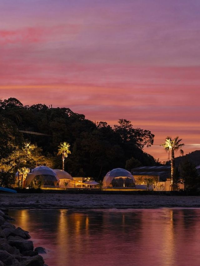 🌟 Naoshima's Chic Glamping Experience 🏕️ Art & Ocean Views!