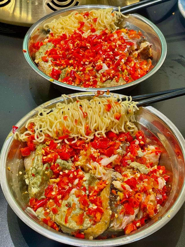 蘇州好吃的剁椒豆腐燉魚