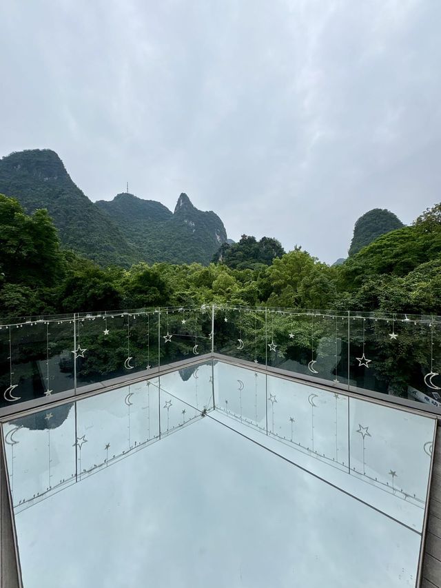 喺酒店就可以睇晒陽朔嘅山水
