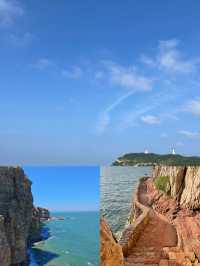 煙台長島月牙灣｜藏著一片「寶石海灘」人少景靚，啫喱海直接封神