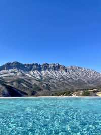여기가 바로 K-스위스💚 눈 쌓인 울산바위 바라보며 수영하기 어때?🏔️