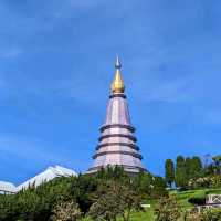 The sacred twin Pagodas atop Doi Inthanon's Peak