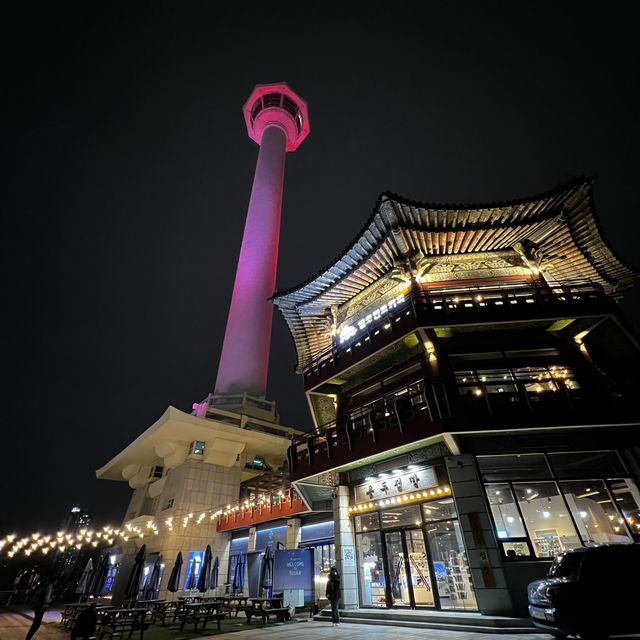 釜山塔（鑽石塔）景觀台看夜景❤️～使用VBS免費入場