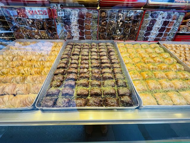 A sweet traditional pastry dessert in Turkish