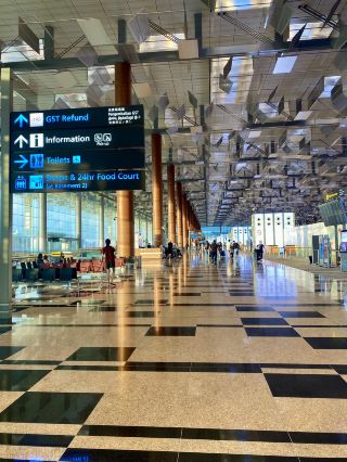 Sleeping at Singapore Changi Airport