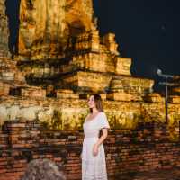 ✨ไปเที่ยว ถ่ายรูป ชมความงามวัดยามค่ำคืนที่อยุธยา