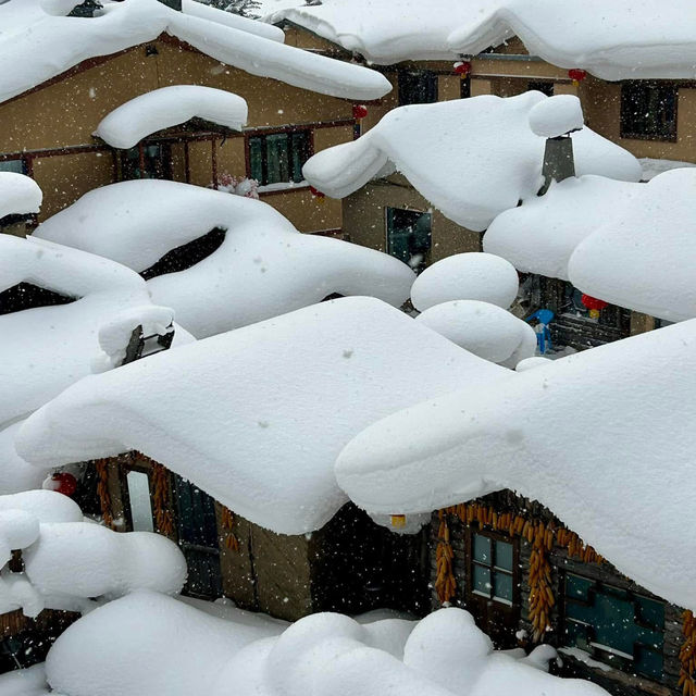 น่ารัก China Snow Town 🛖❄️