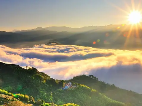 阿里山｜日出景象：雲海如大海般翻滾，震撼的景觀🗻
