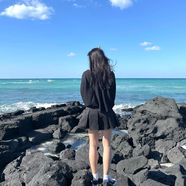 푸른 빛의 맑은 바닷물을 가진 제주도 <김녕해수욕장> 💙