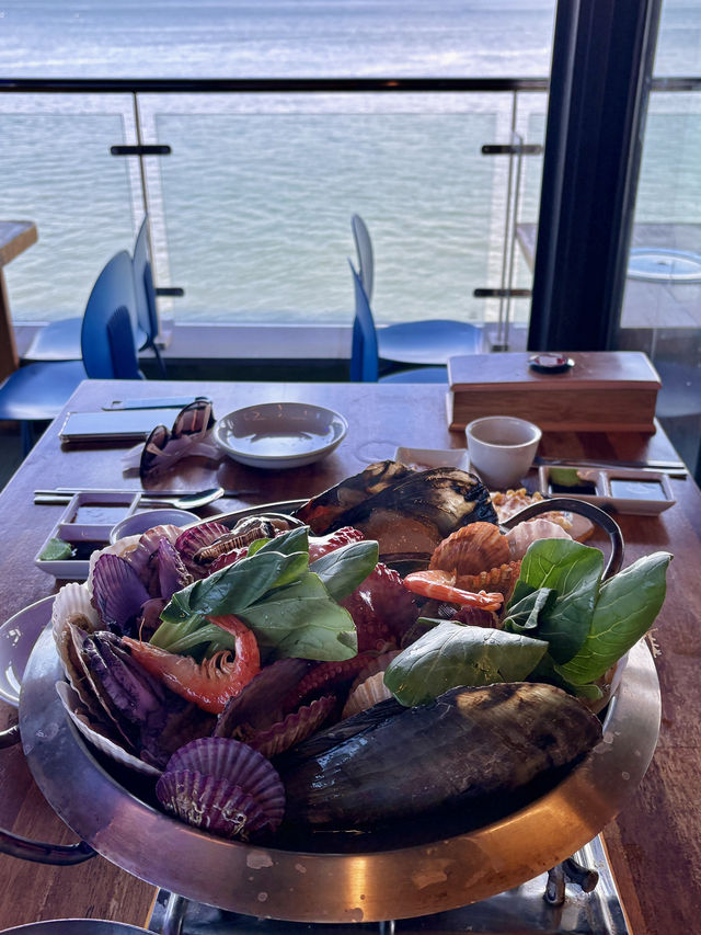 인천 영종도 구읍뱃터 바다앞 조개찜 맛집추천 오션뷰타워