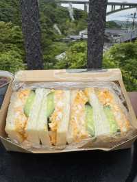 【大分旅行】別府の湯けむりを見ながら、地獄蒸したまごサンドを食べられるお店🥚