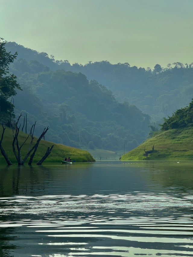 อ่างเก็บน้ำวังบอน พายเรือดูน้ำตก 💚💦