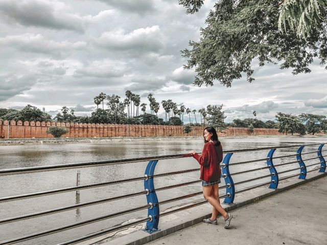 Evening Walk at Mandalay Moat Side 🌅✨