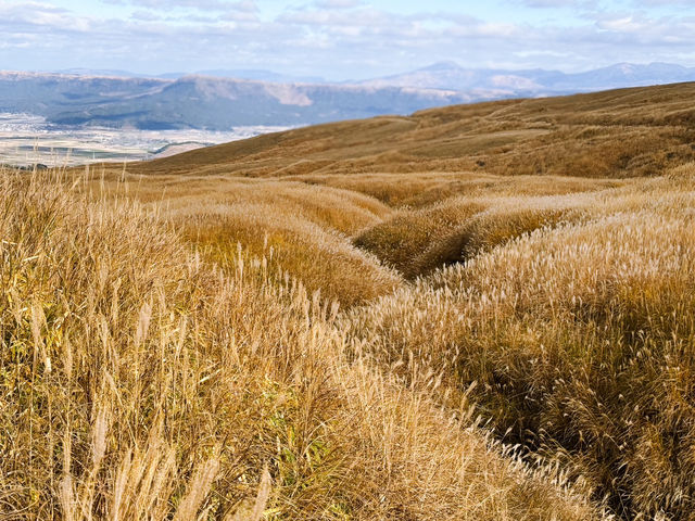 🍂秋日阿蘇山:米塚的金色光影、草千里的高原風、火山的震撼能量 🍂秋日阿蘇山:米塚的金色光影、草千里的高原風、火山的震撼能量