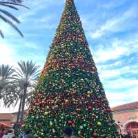 Christmas view at Specrtum Center in Irvine