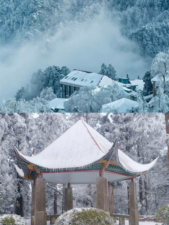 江西廬山，四季各具風采，而冬日的雪景更是美
