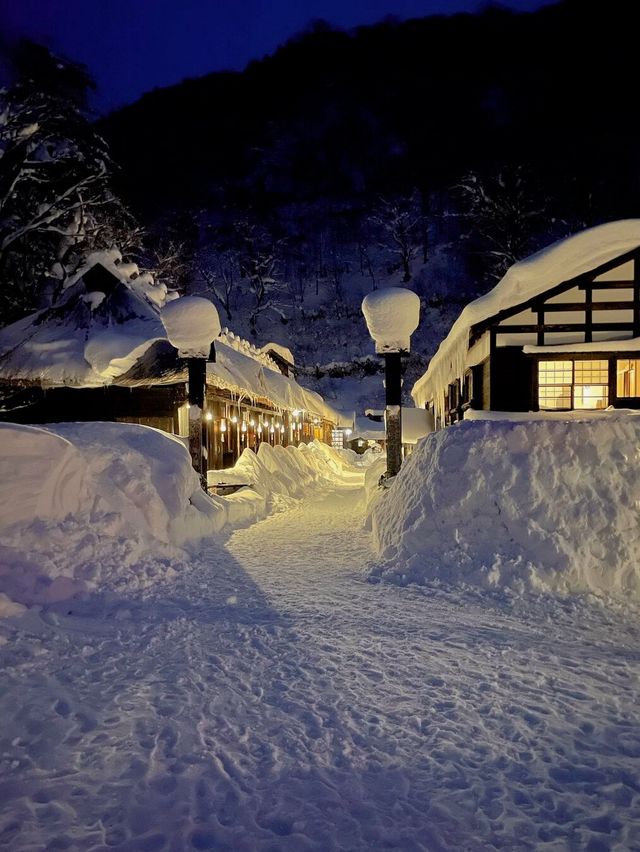沉浸在雪中的溫泉東北秋田溫泉旅館