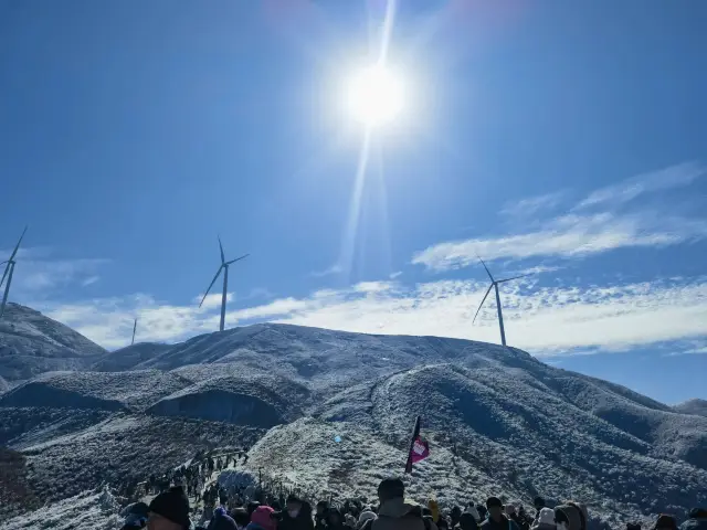 Watch the rime on Yunbing Mountain