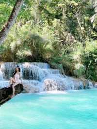 Kuansai waterfalls in Luang Prabang are truly breathtaking❤️