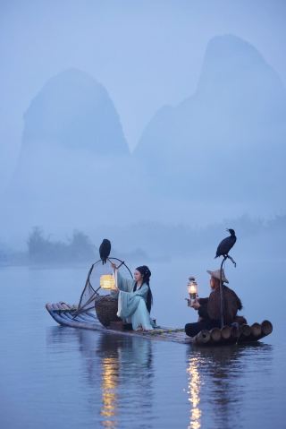 Trip Moments in Yangshuo! Misty Li River Is a Rare Sight