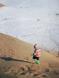 冬天帶娃來寧夏的都是勇士