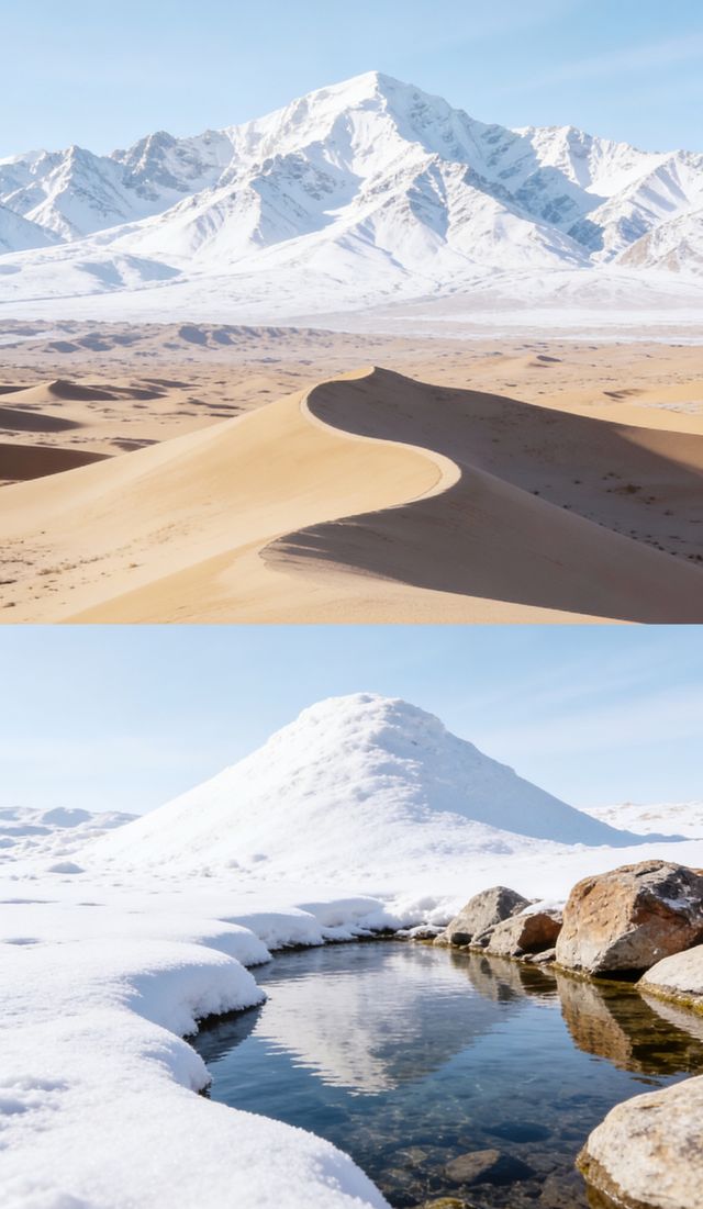 避開人潮!冬日鳴沙山月牙泉,獨享一片銀白秘境 避開人潮!冬日鳴沙山月牙泉,獨享一片銀白秘境