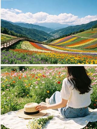Take a Stroll Along the Romantic Sea of Flowers Path