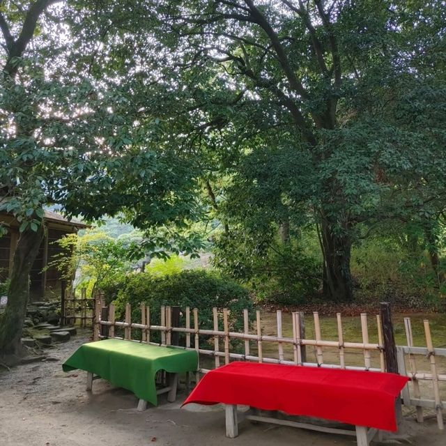 栗林公園　花園亭　焼きたてみたらし団子