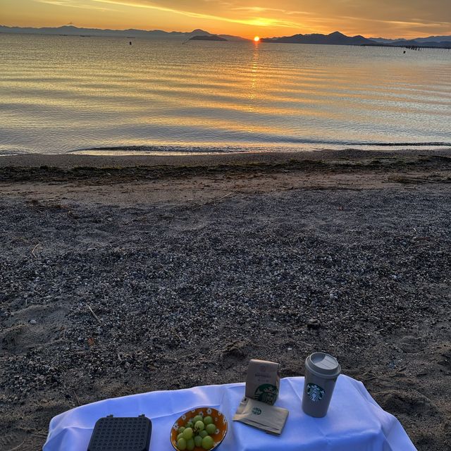 【滋賀観光】琵琶湖　朝日🌅