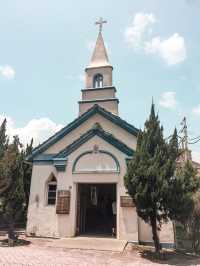 台中隱世藍白色色調埔基小教堂⛪️