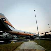 A Boeing 747 in a little Malacca town