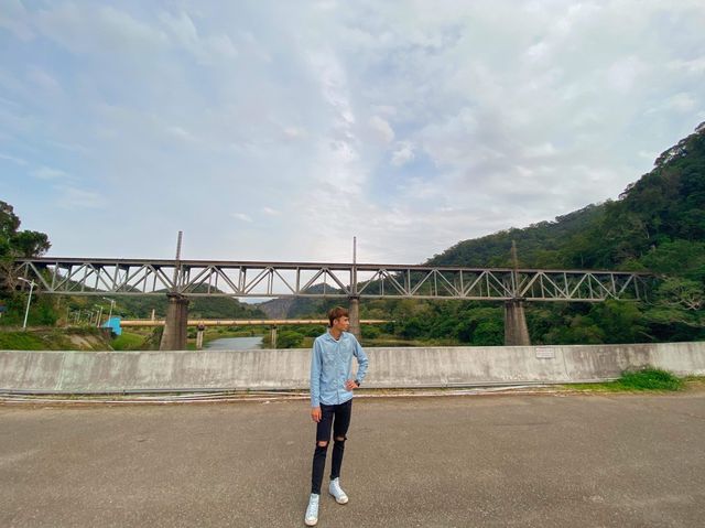 日本時代漂亮的鐵路橋，內社川橋