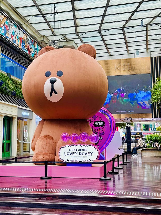 K11🧸成4米高嘅毛茸茸阿BROWN「熊大」情侣打卡位