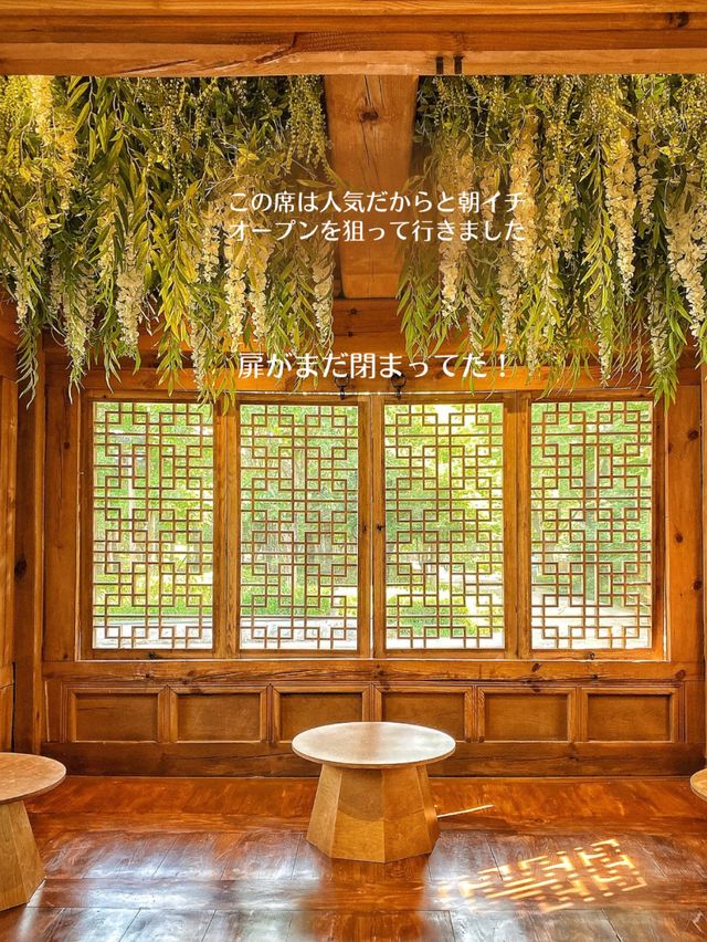 【韓国旅行】優雅✨思いっきり韓国らしさを感じる✨韓屋カフェ