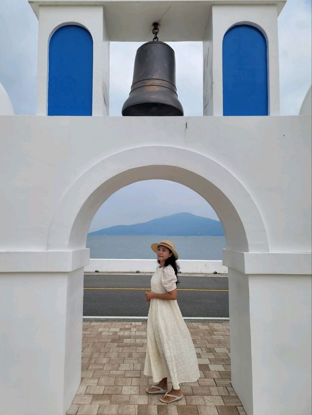 가을이 찾아온 남해바다와 산토리니정원🩵