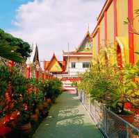 泰國曼谷湄南河畔皇家古跡寺廟景點:Wat Wiset Kan，適合拍照📸打卡