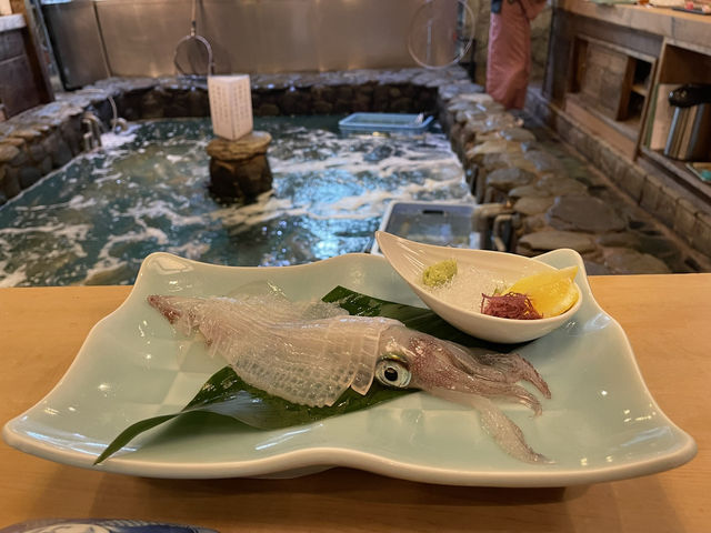 河太郎｜福岡最強活烏賊刺身，超新鮮透明口感！