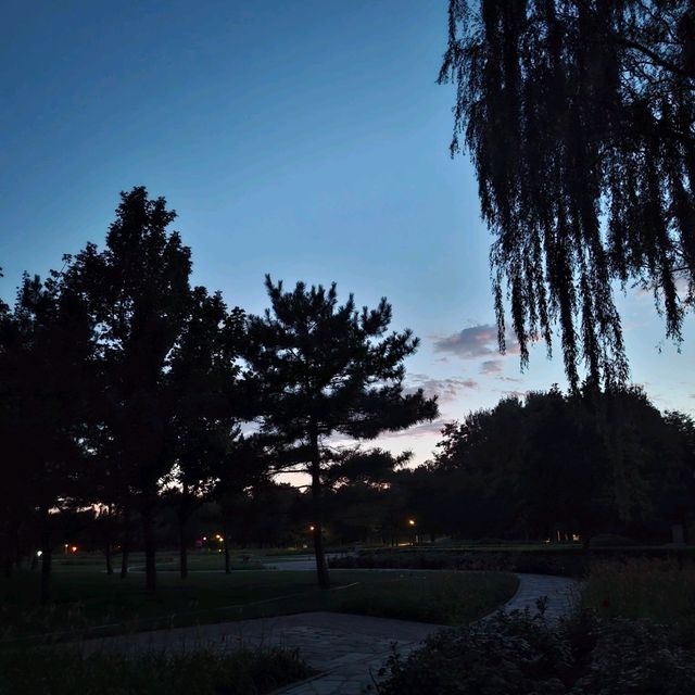 Sunset in Beiwu Park, Beijing