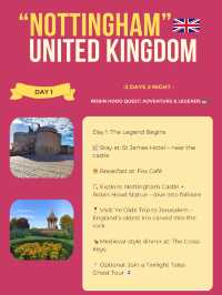 Nottingham itinerary ❤️