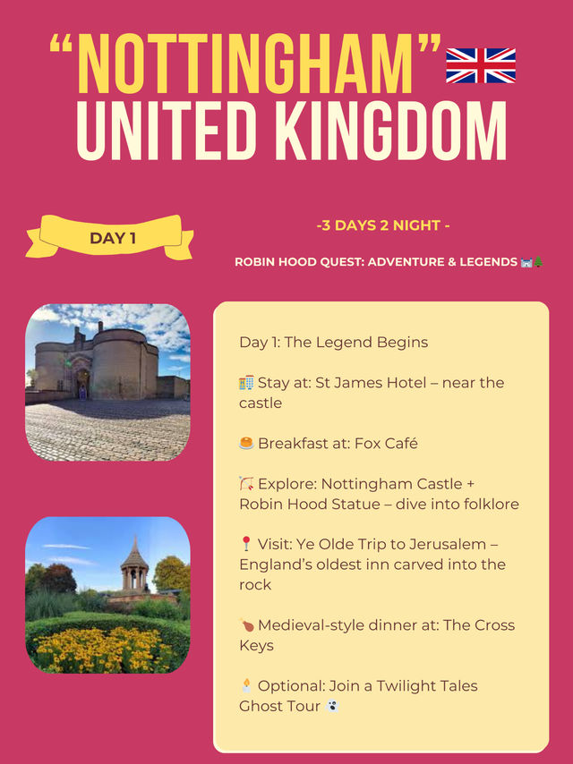 Nottingham itinerary ❤️