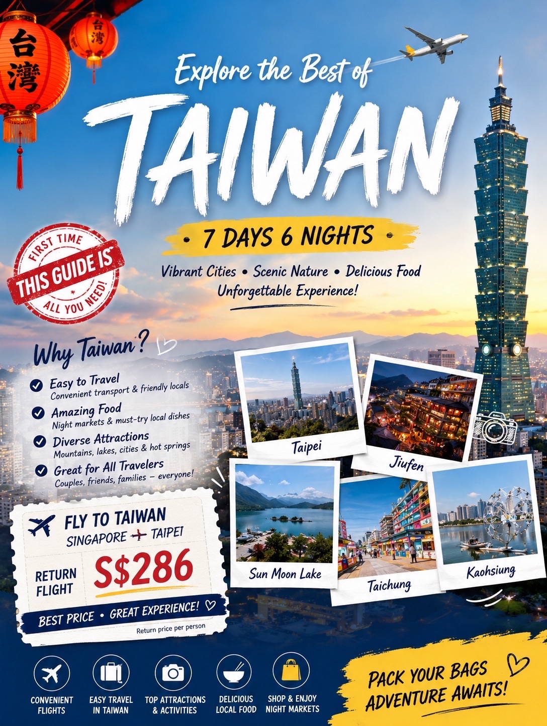 TAIWAN Fly From Sgd286 ✈️