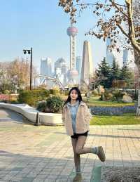 乍浦橋拍照體驗了一回女明星