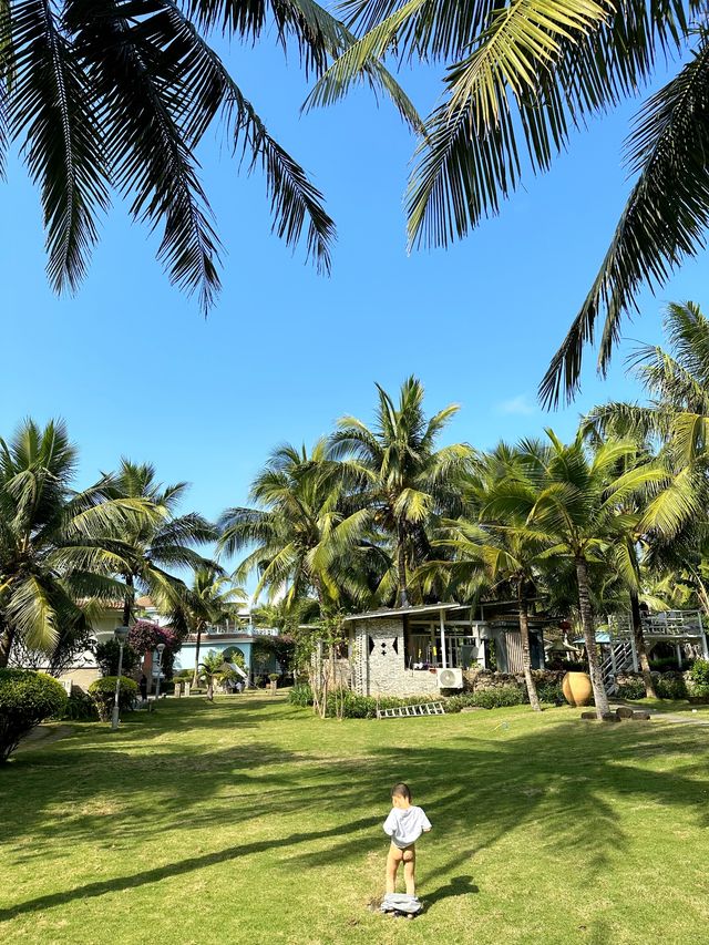 珠涌萬泉流玉河，風吹椰樹舞婆娑