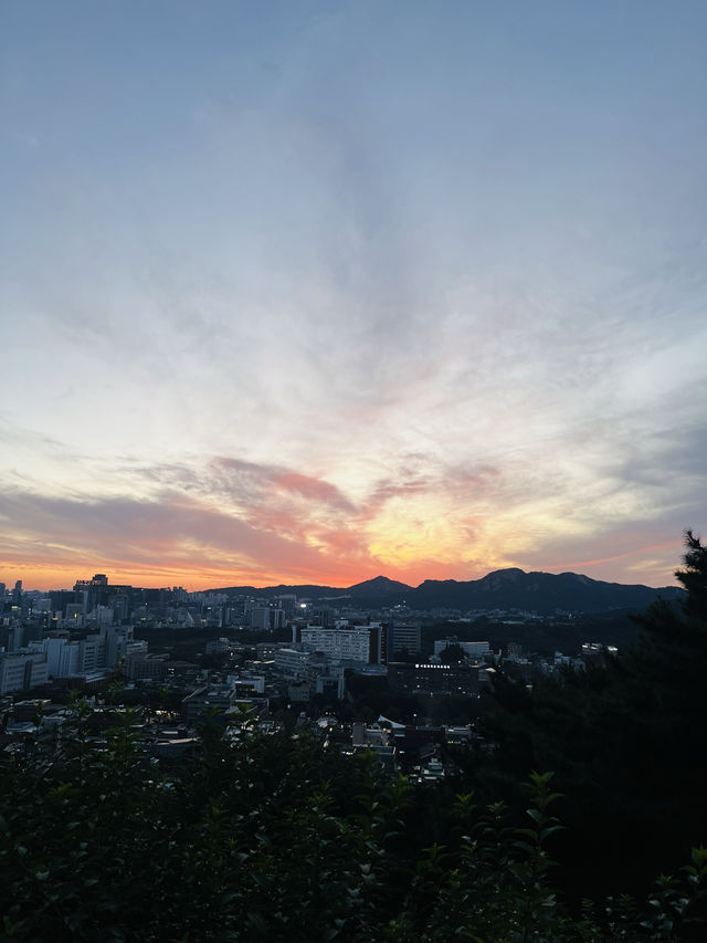 首爾駱山公園 | 看一場城市日落