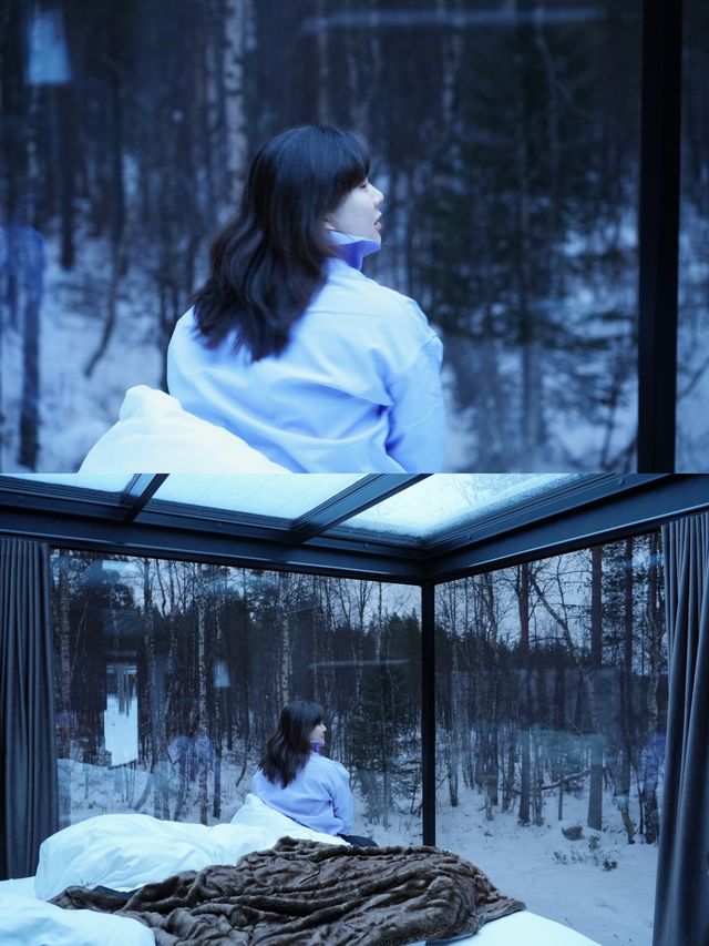 芬蘭極光玻璃屋 | 實拍真的好美！