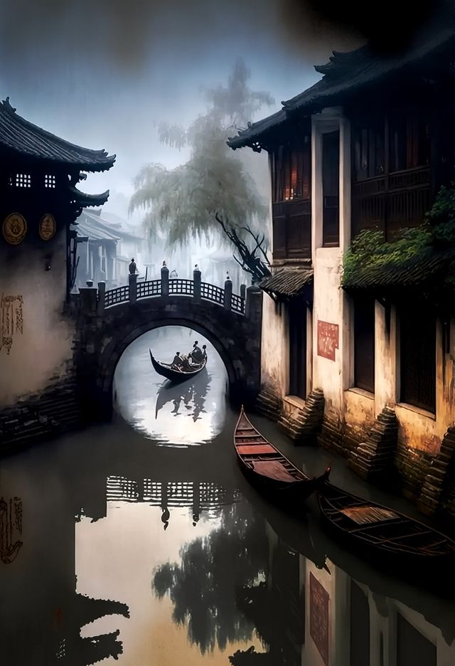 江南水墨畫中醒來