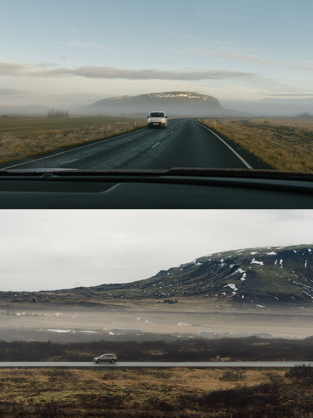 冰島黃金圈自駕，在熔岩荒野泡溫泉看極光