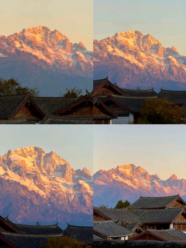 麗江古城記住這些位置‼️免費合拍日照金山