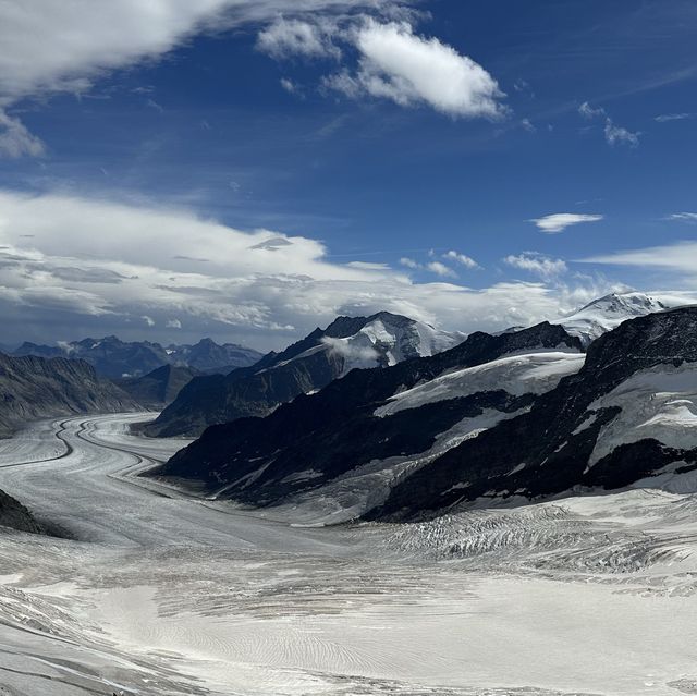 少女峰看阿萊奇冰川（Aletsch Glacier）