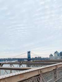 We walked across the iconic Brooklyn Bridge! 